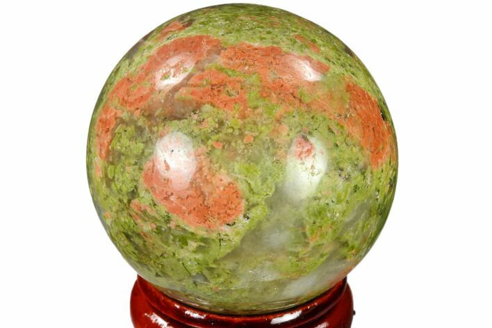 Polished Unakite Sphere - Canada #116134